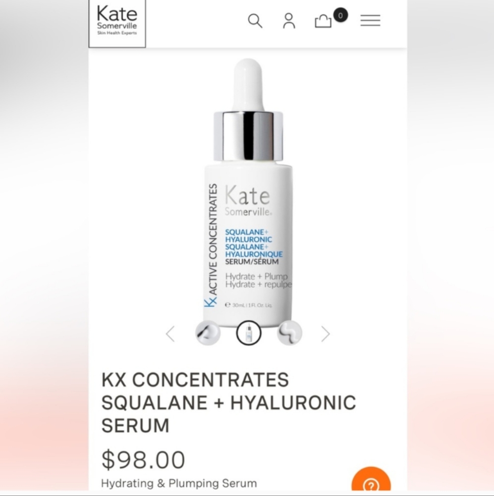 KATE SOMERVILLE Kx Active Concentrates Hydrate & Plump Serum NIB NEW IN BOX
